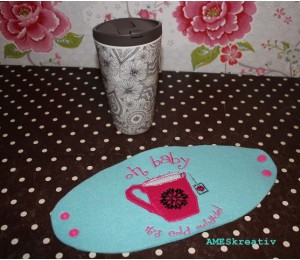 Stickdatei - Doodle Winter Tasse Snowflakes